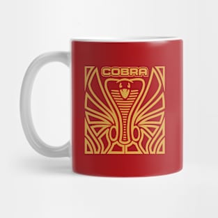 Cobra Hood Art (Gold on Red) Mug